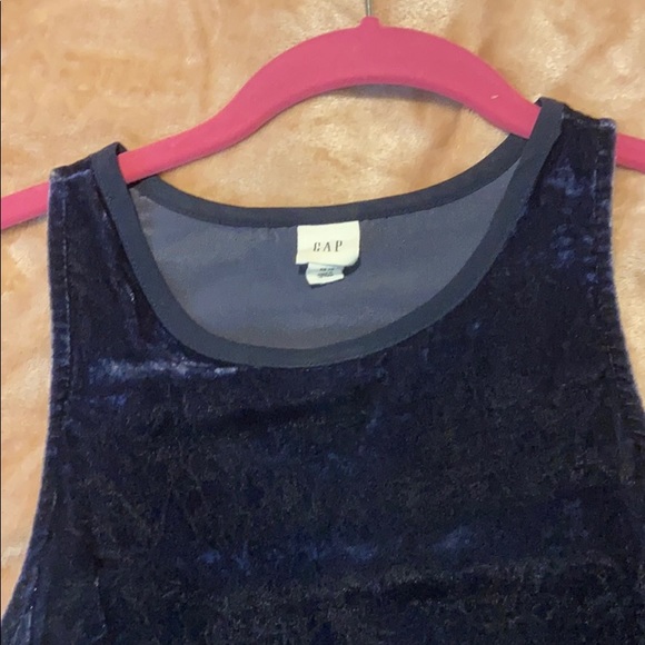 Navy velvet tank - Picture 2 of 4